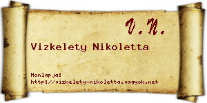 Vizkelety Nikoletta névjegykártya